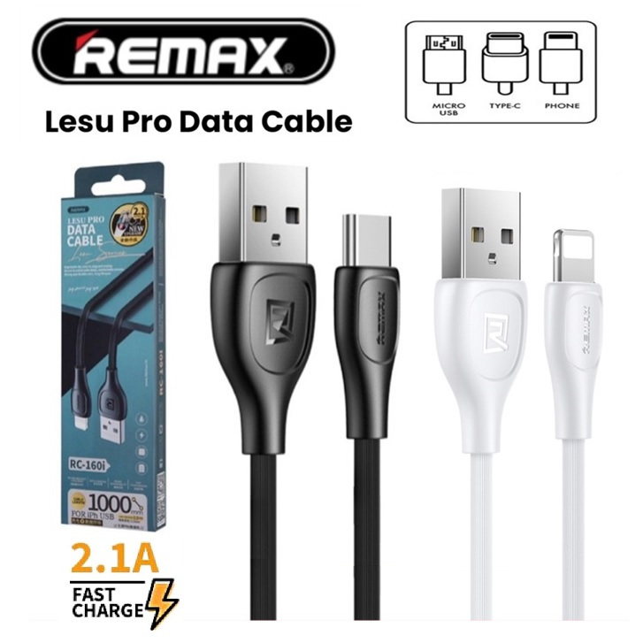 Original Remax 2.1A Cable RC-160 Fast Charging USB Data Cable | Shopee ...