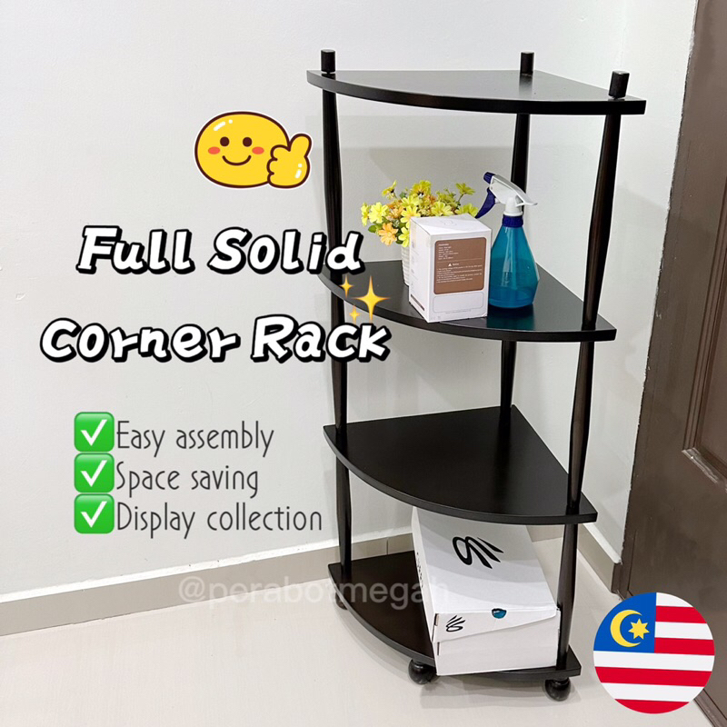 Full Solid Corner Rack 4 / 5 layer Corner Rack Display shelf 实木柜子