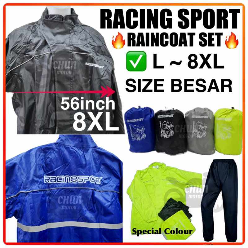 2024 New Rain Coat Motorcycle Racing Sport Premium Quality Baju Hujan