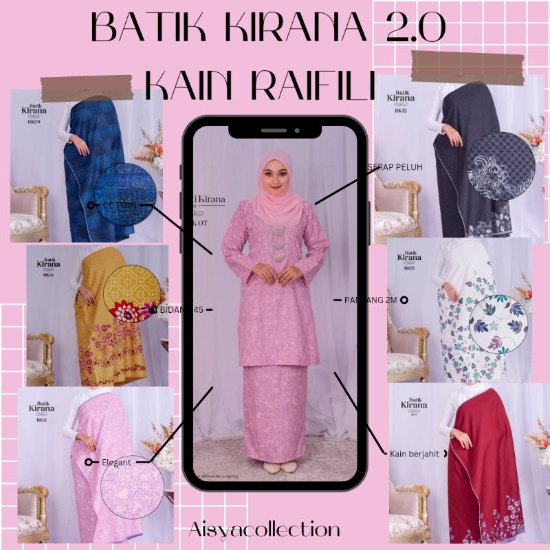 ORIGINAL RAIFILI 💯BATIK KIRANA 2.0/EXCLUSIVE | Shopee Malaysia