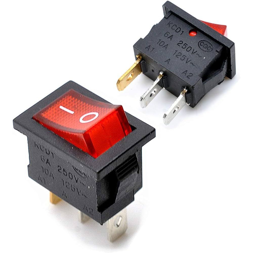 Square Rocker Toggle On Off Switch 12v Dc   6a 250v   10a 125v Mini 