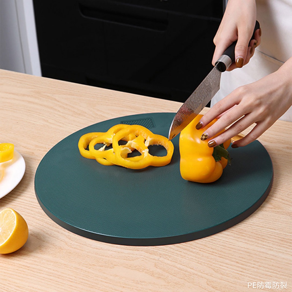 ROUND CHOPPING BOARD ANTI BACTERIAL EMERALD GREEN CUTTING BOARD PAPAN