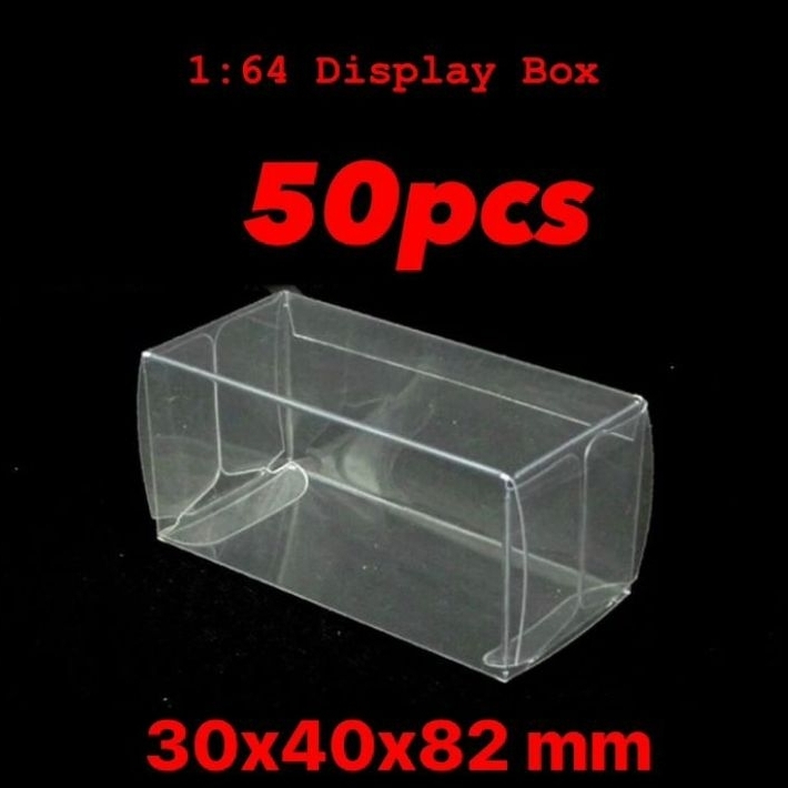 50 pcs HighQuality PVC Plastic Display Cases for Hot Wheels, Tomica, and Matchbox Diecast Cars