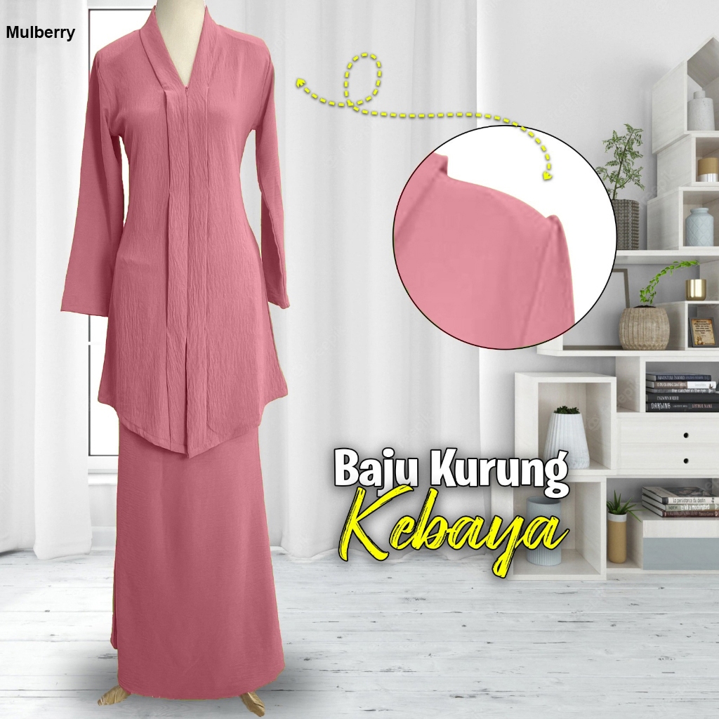 Baju Kurung Kebaya Cey Italian Cotton Ironless Baju Kurung Raya Set 2023 By Super Cosmetic Shop 6907