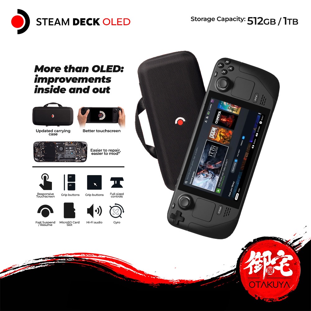 Valve Steam Deck OLED 2TB SSD Upgrade Handheld System Gaming Console