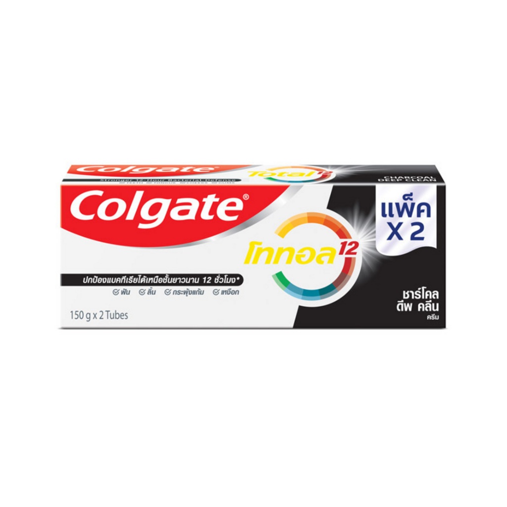 Colgate Toothpaste Total Charcoal Deep Clean 150 grams (double pack