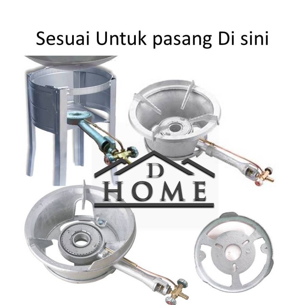 5B Burner High Pressure Commercial Gas Stove, cap, pilot light, control ...