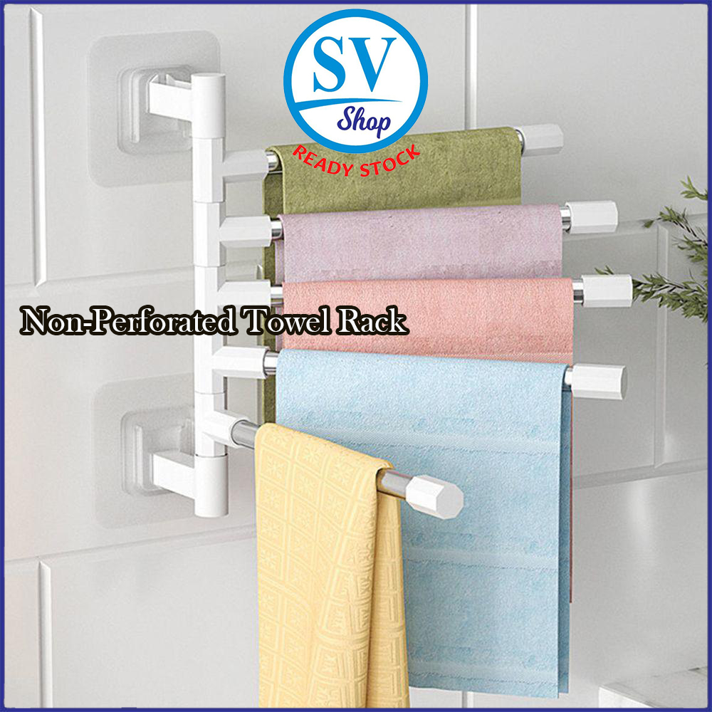 [READY STOCK] The Non-perforated Towel Rack In The Bathroom Is Suitable ...