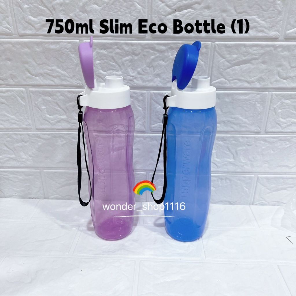 💥READY STOCK💥 Tupperware Slim Eco Bottle 750ml with Straw / no Straw