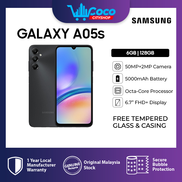 SAMSUNG Galaxy A05s 12GB RAM (6GB+6GB Extended RAM) + 128GB ROM (2 ...