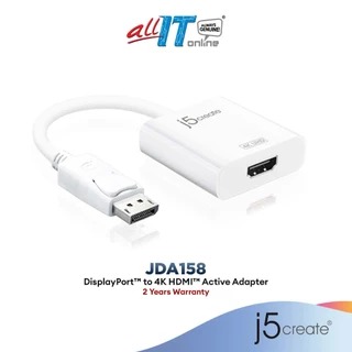 J5Create DisplayPort to 4K HDMI Active Adapter | j5create JDC158 | j5create JDD321 Mini Dock for Surface Pro 4/5/6