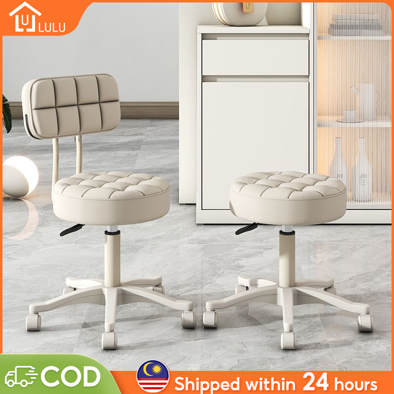 Adjustable Beauty Stool Modern Minimalist Bar Chair Stool with Wheels Besi Kursi Cafe Bulat 