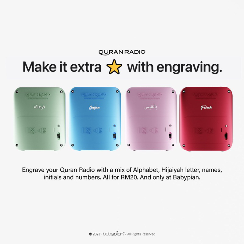 QURAN RADIO BY BABYPIAN (READY STOCK/QURAN DEVICE/ALQURAN RADIO