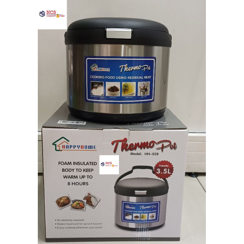 HAPPY HOME Multi function Thermal Wonder Cooker Pot 3.5L 闷烧锅 Shopee