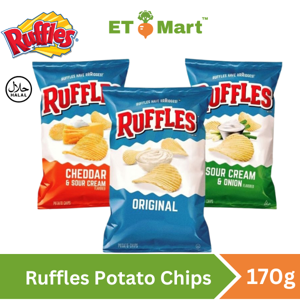 Ruffles Potato Chips (170g) Original / Cheddar & Sour Cream / Sour