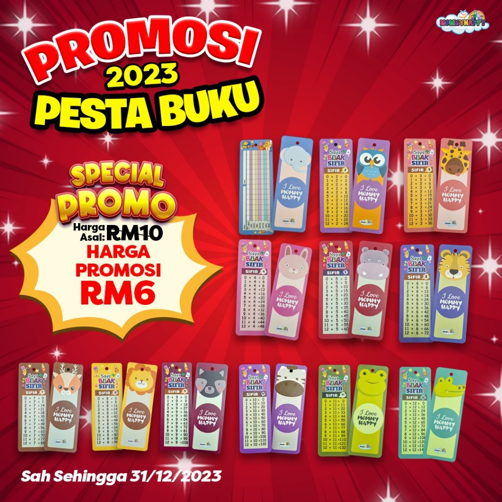 Penanda Buku Bookmark Saya Bijak Sifir Sifir 1 12 Jadual Waktu