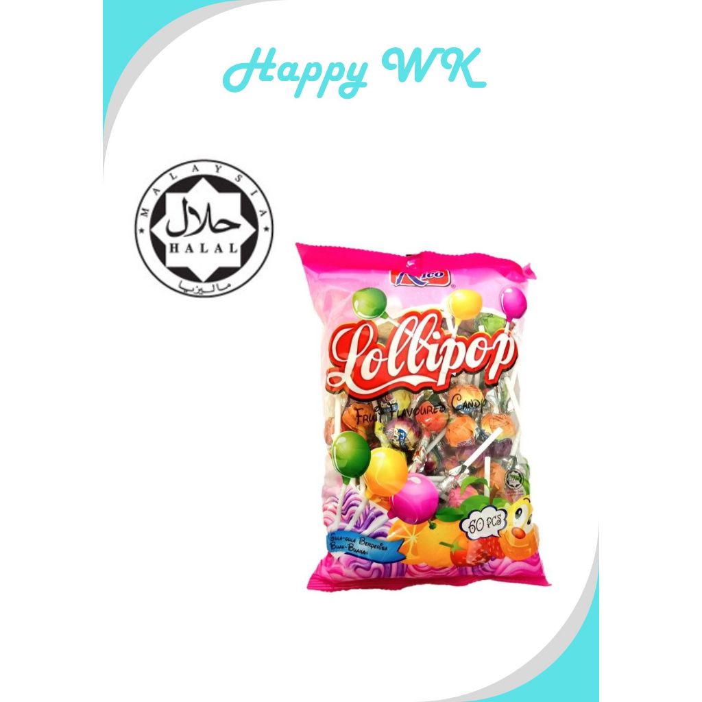 Rico Lollipop Fruit Flavour Candy (60pcs) | Shopee Malaysia