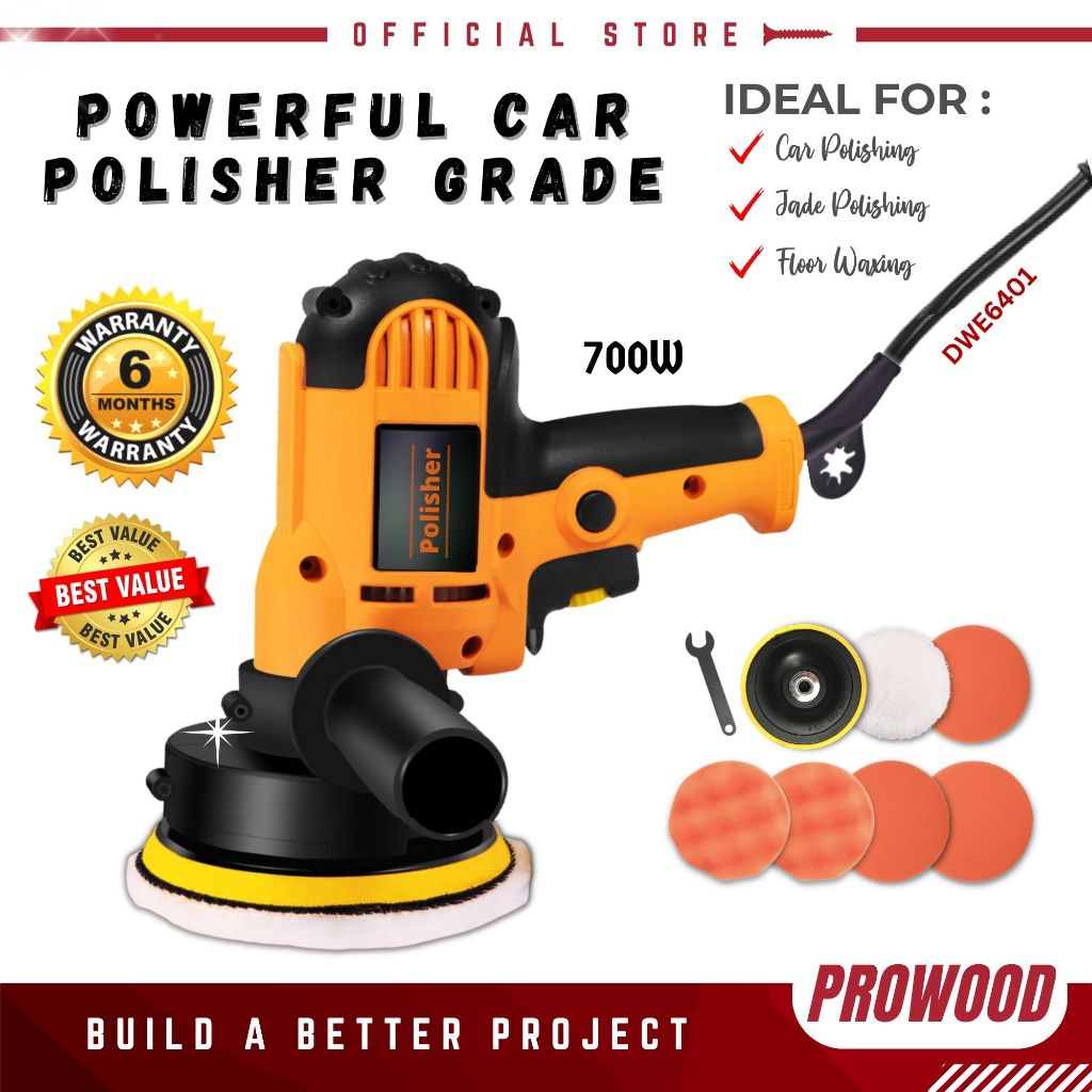 DWE6401/LDM6680 700W Car Polisher Polishing Machine Car Mesin Polish