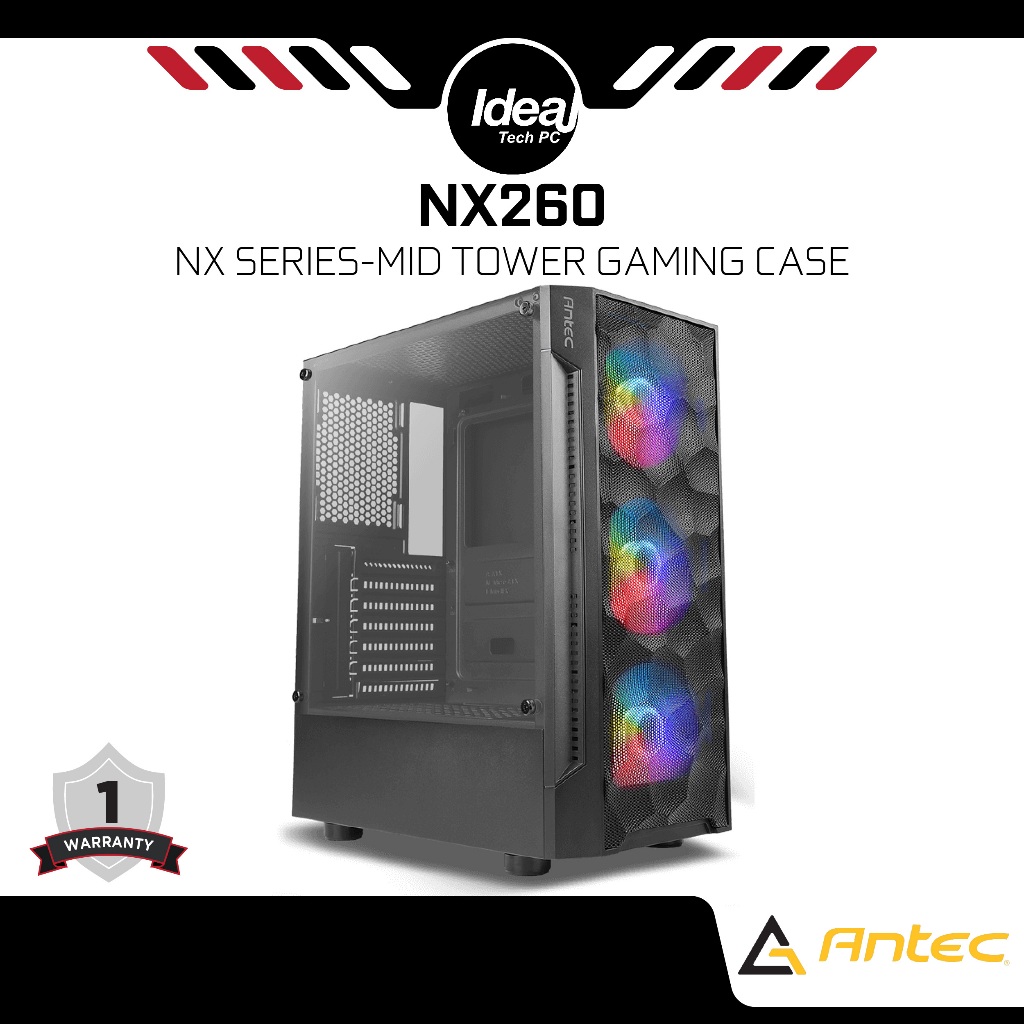 ANTEC NX Series NX260 | Tempered Glass Panel | Pre-Installed 3x