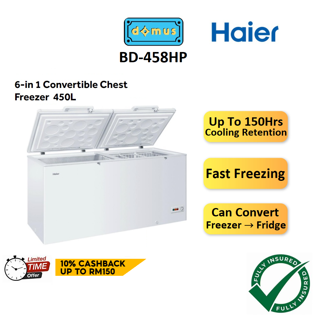 Haier Chest Freezer 450L Peti Freezer Murah Deep Freezer Peti Sejuk