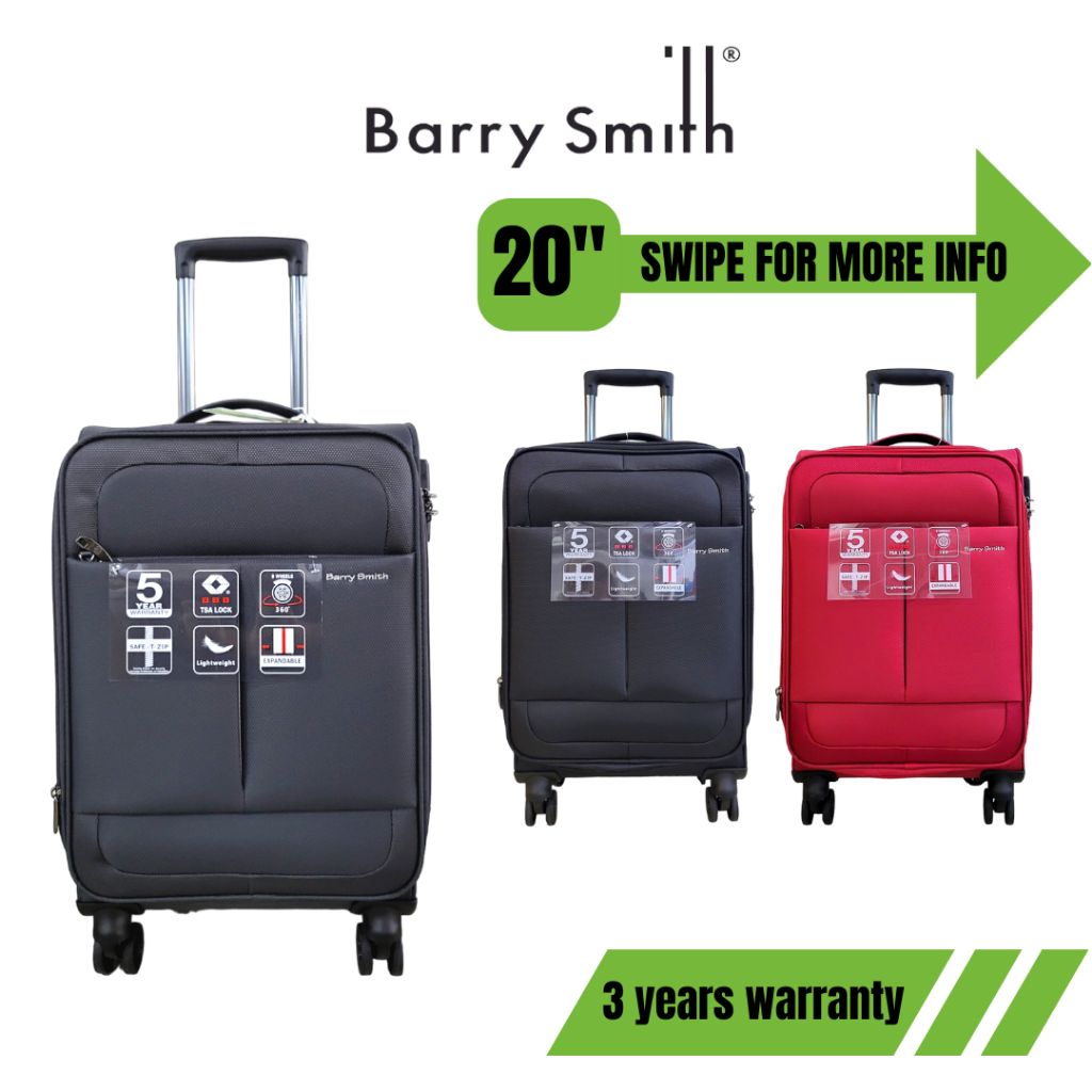 Barry Smith Softcase Lightweight Luggage (20") Shopee Malaysia
