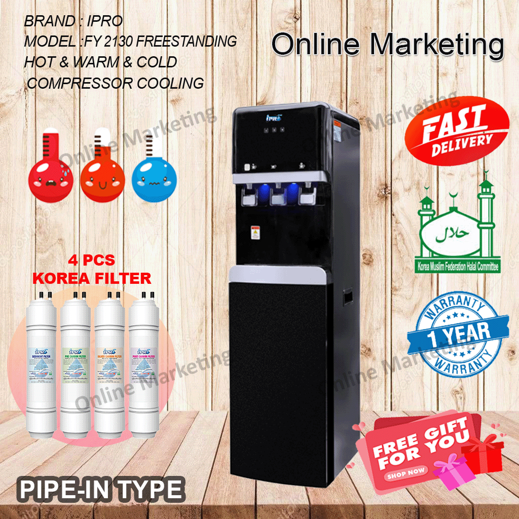 iPRO Hot & Warm & Cold Floor standing Water Dispenser Model FY2130-FS ...