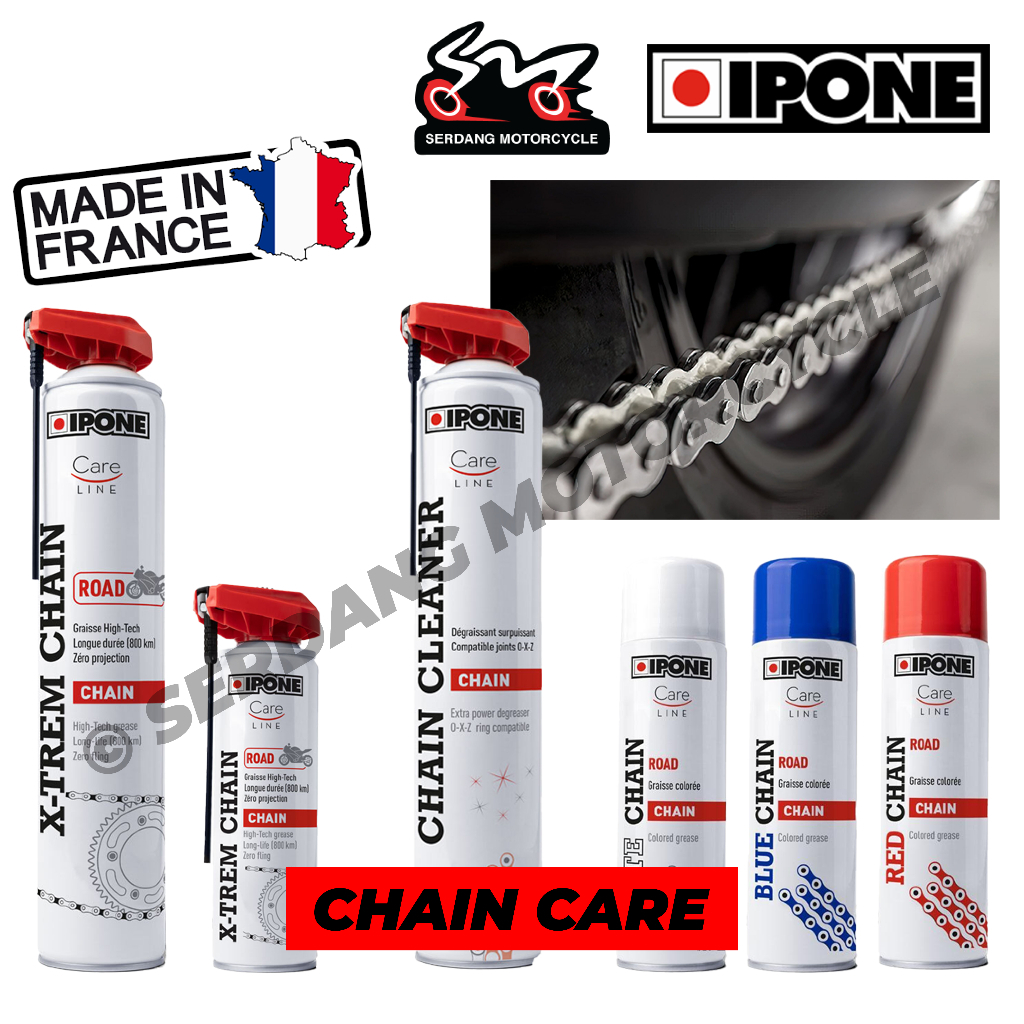 IPONE CHAIN CARE LINE XTREM Chain Lube BLUE WHITE RED Colored Grease