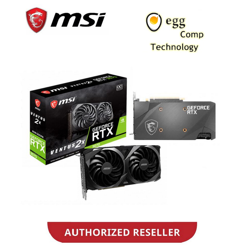 MSI GeForce RTX 3070 VENTUS 2X OC MSI RTX 3070 VENTUS 2X OC 8GB - Main Image