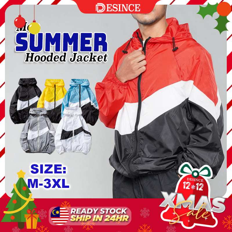 🇲🇾 DESINCE Men Zipper Jacket With Hood Man Hoodies Sport Outerwear