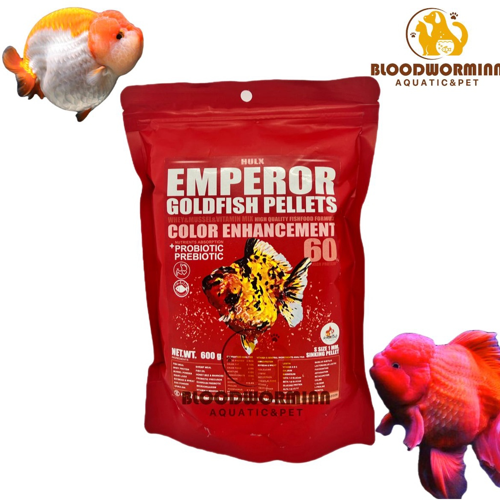 HULX High-Protein Sinking Goldfish Food – 60% Whey Protein Pellets – 500g