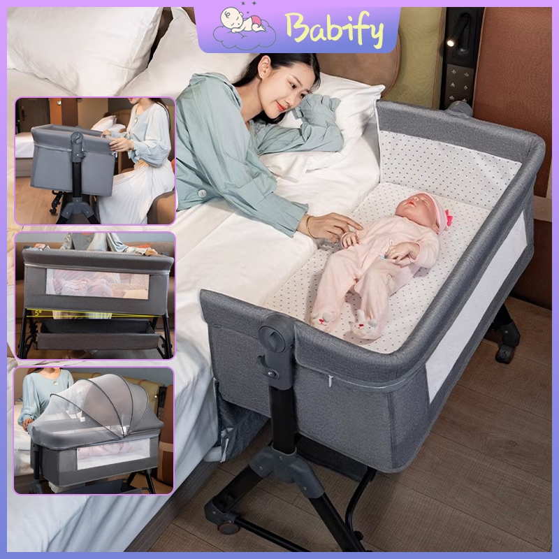 Baby Cot Bed baby side bed folding Baby crib portable katil baby