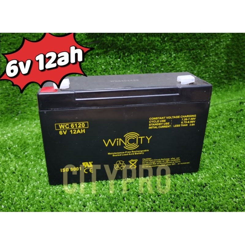 HOT🔥Wincity 6V 12AH rechargeable battery Autogate UPS GENUINE Sealed