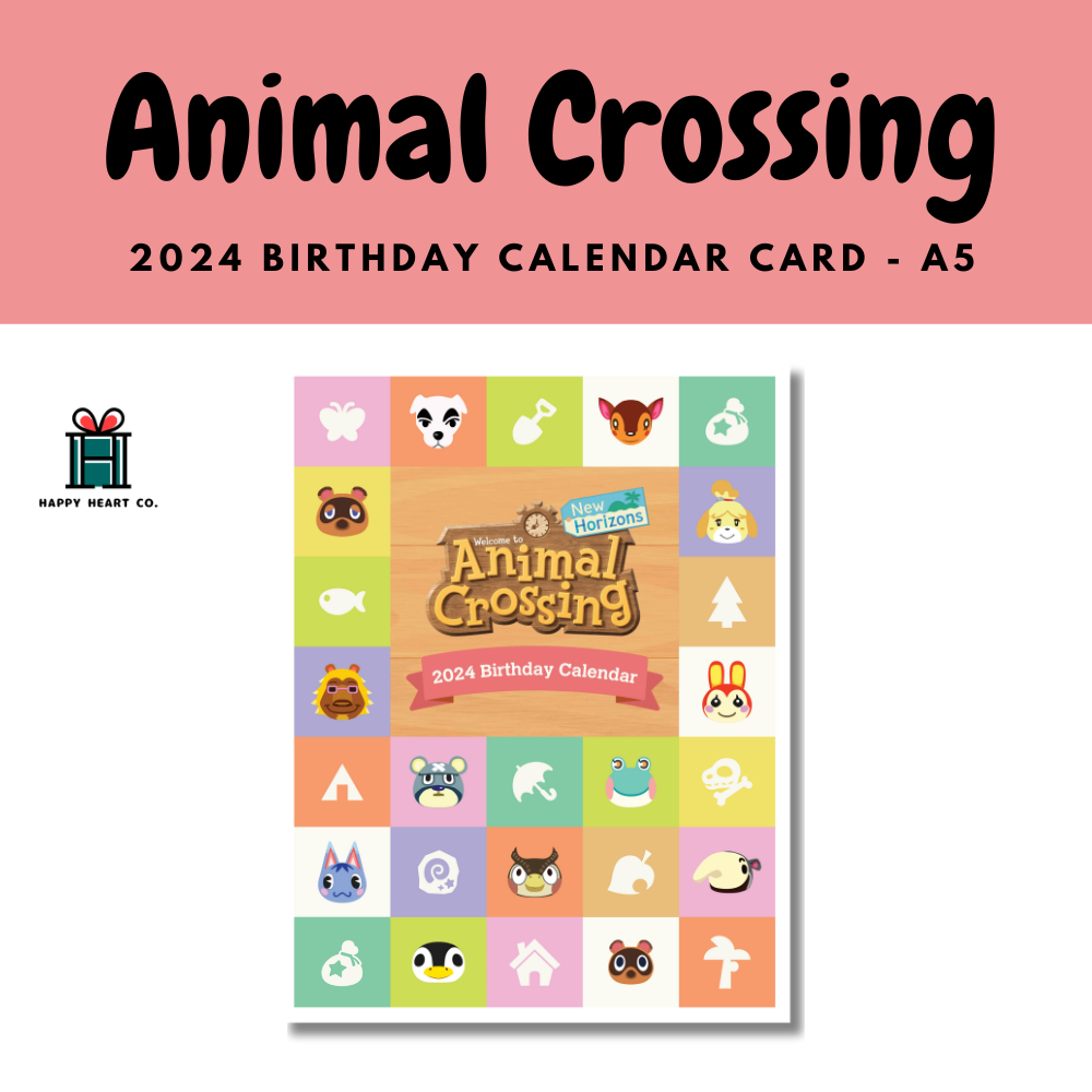 Animal Crossing 2024 Birthday Calendar Card Set Shopee Malaysia