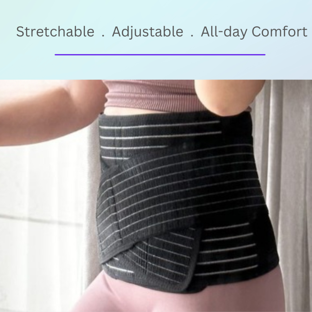 Abdominal Belly Band Black 23 cm bengkung bersalin postpartum postnatal