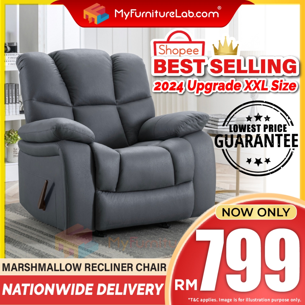 【READY STOCK】𝐌𝐘𝐅𝐔𝐑𝐍𝐈𝐓𝐔𝐑𝐄𝐋𝐀𝐁®2024 UPGRADED XXL Size Recliner Chair