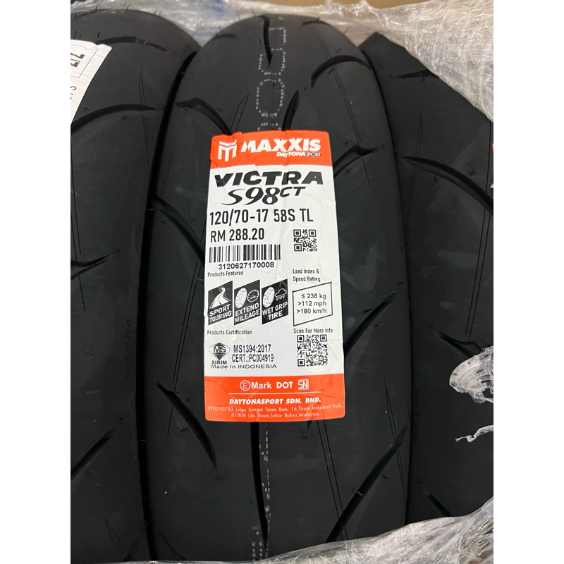 TAYAR MAXXIS VICTRA S98 CT (CITY) TIRES PERFORMANCE STREET TIRE NEW ...