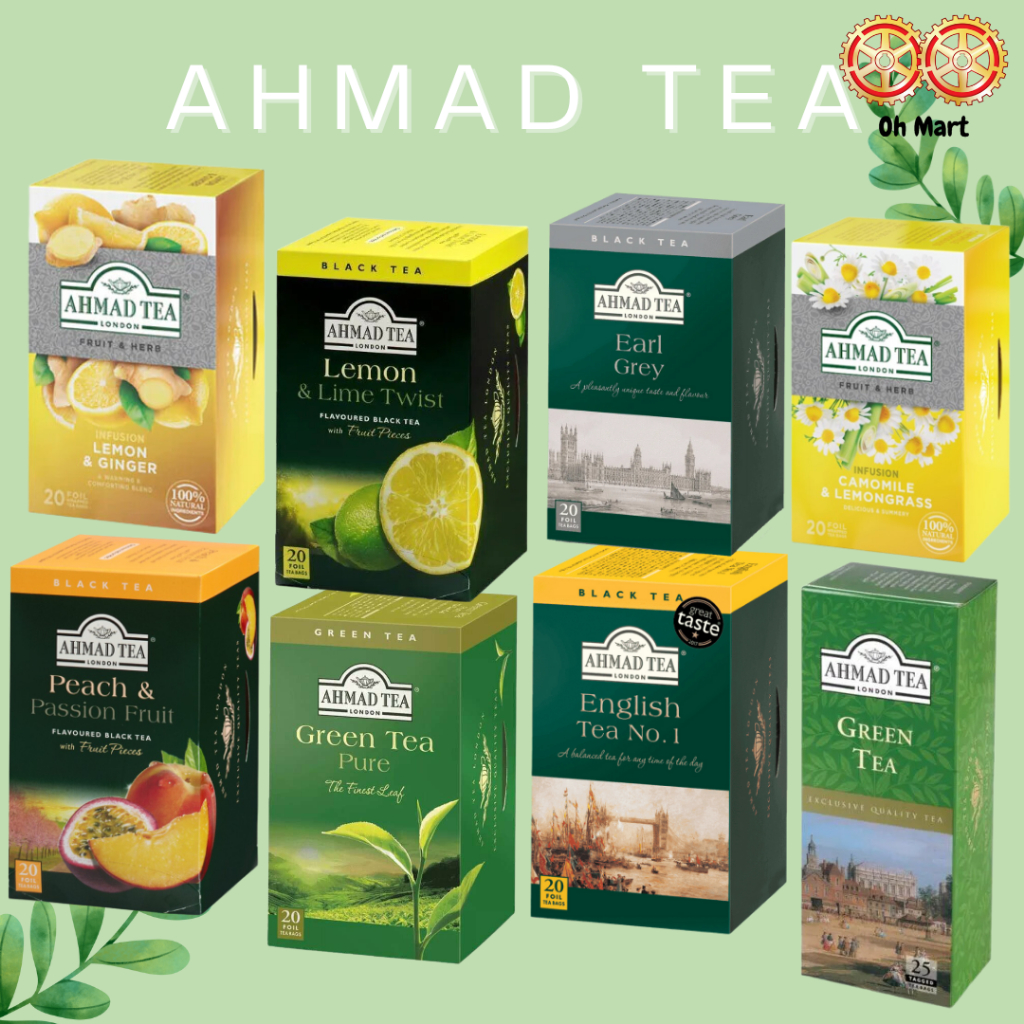 Ahmad Tea London(Green Tea/Peach & Passion Fruit/Lemon & Lime Twist ...