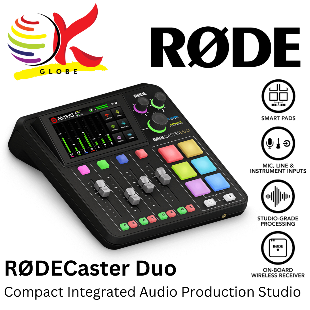 RODE RODECASTER DUO INTEGRATED AUDIO PRODUCTION STUDIO WITH MIC, LINE