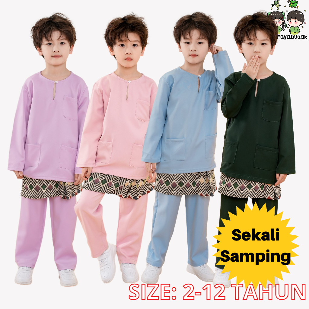 Baju Melayu Budak / Kanakkanak - Bajuraya 2024 Kids (2-12 Tahun) - Baju ...