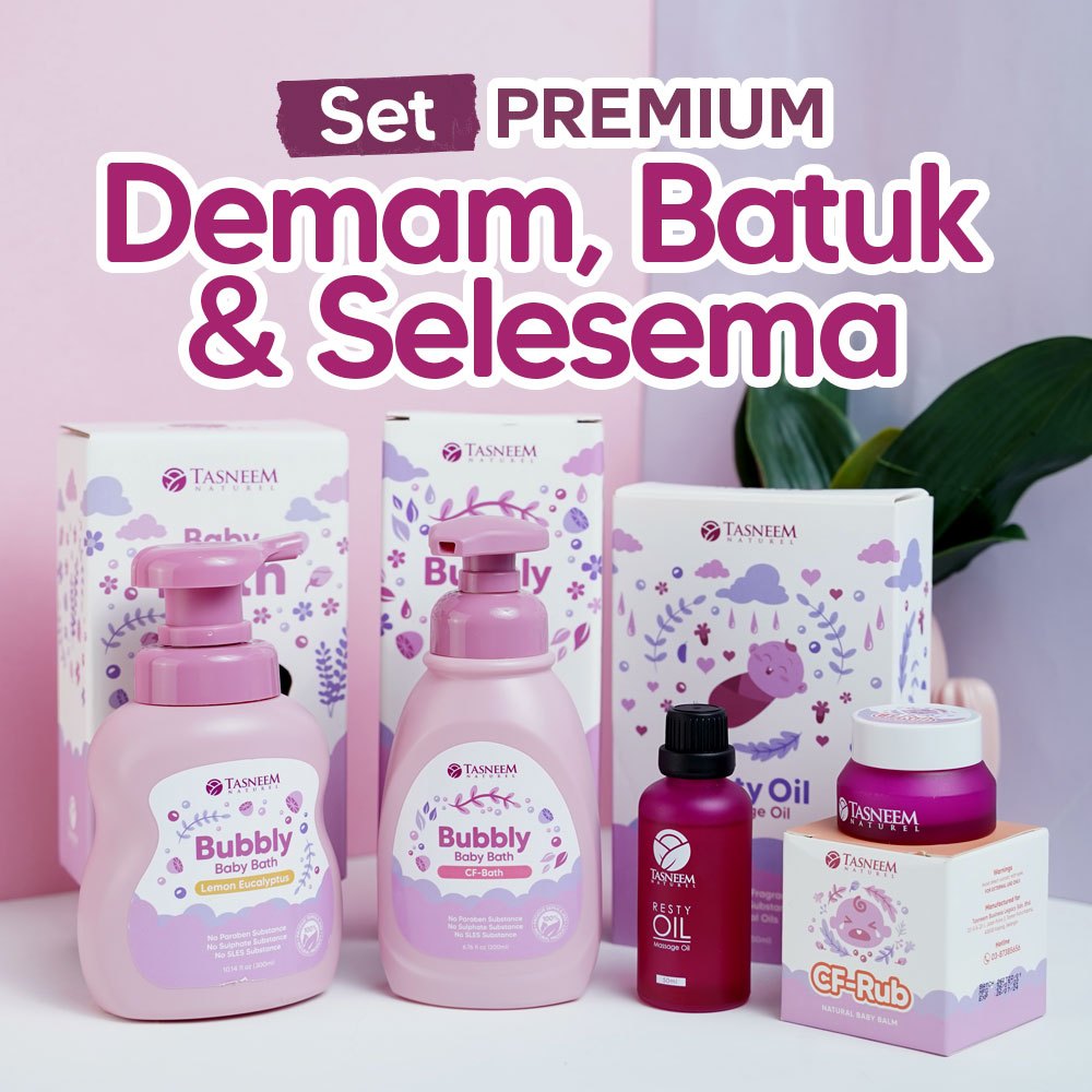 CF Rub Tasneem Set Ubat Batuk Kahak Bayi Sabun Lemon Baby CF Bath Resty ...