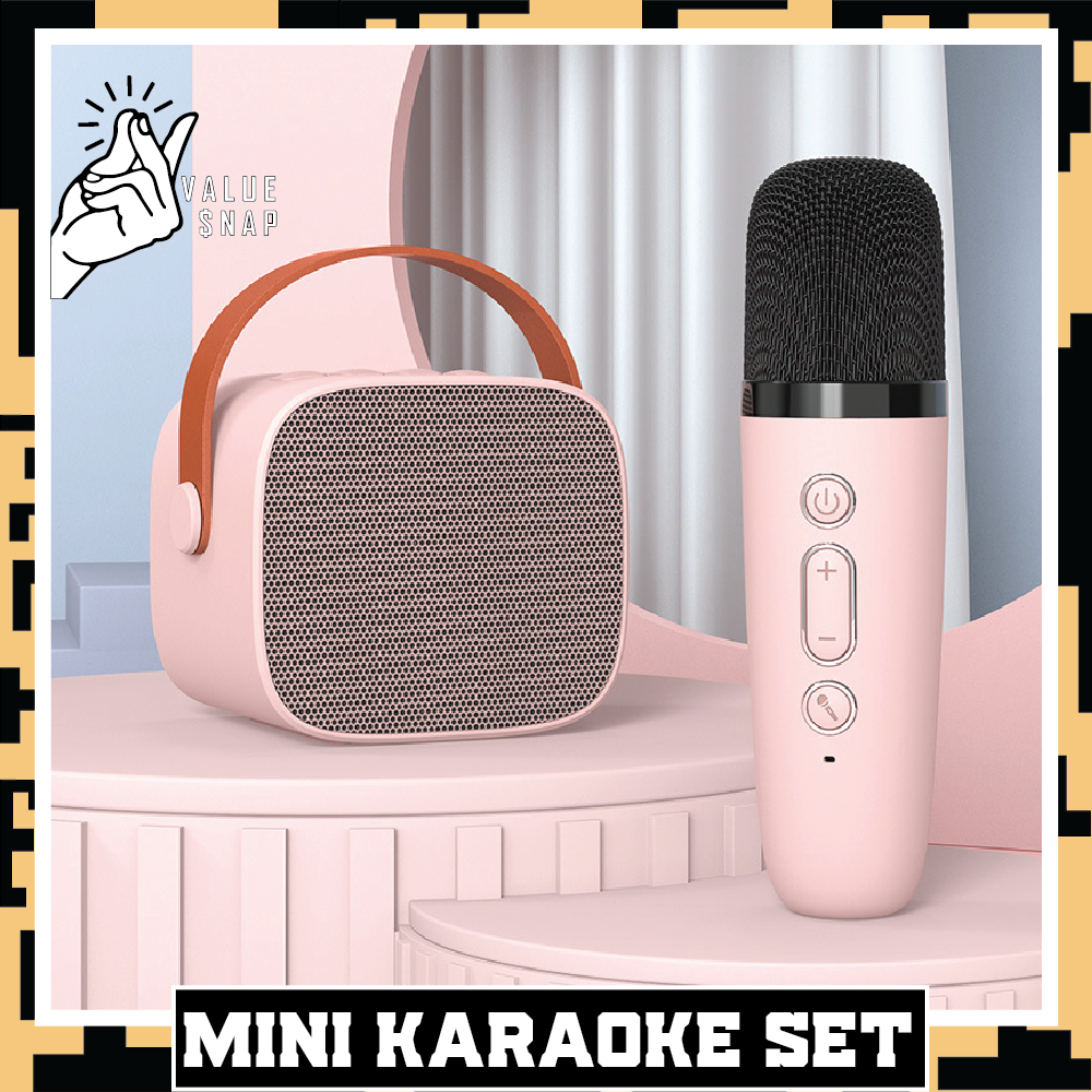 Mini Karaoke Speaker Wireless Microphone Portable Bluetooth Speaker ...