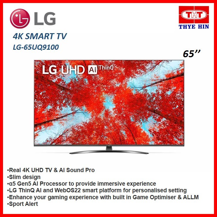 Lg 65 Inch Uq91 Series 4k Smart Uhd Tv With Ai Thinq® 2022