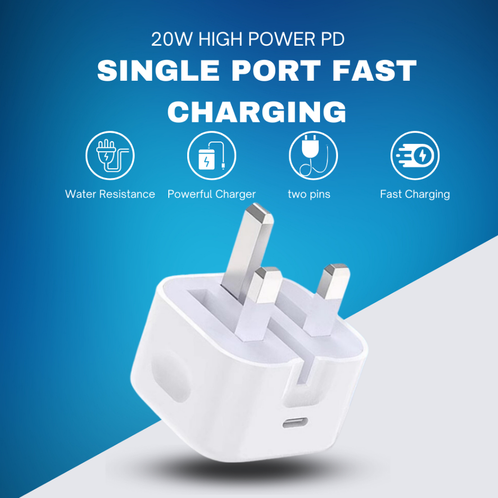 20W USB-C Power Adapter (folding pins) | Shopee Malaysia