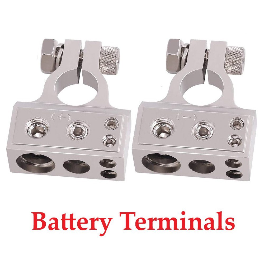 Car Battery Terminal Bateri 4/8 Gauge AWG Chrome Battery Terminals