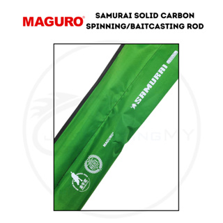 Maguro Samurai Solid Carbon Spinning Baitcasting Jigging Fishing Rod with  Free Gift Including PVC Price Joran Pancing