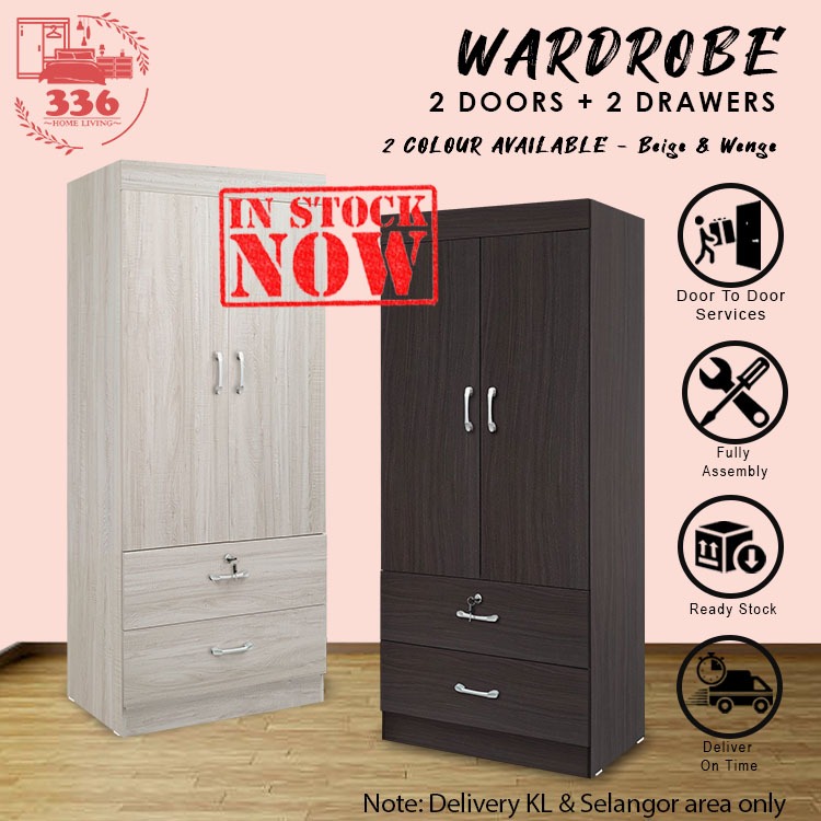 FULL ASSEMBLY/SIAP PASANG (Klang Valley Area) - 2 Door+2 Drawers ...