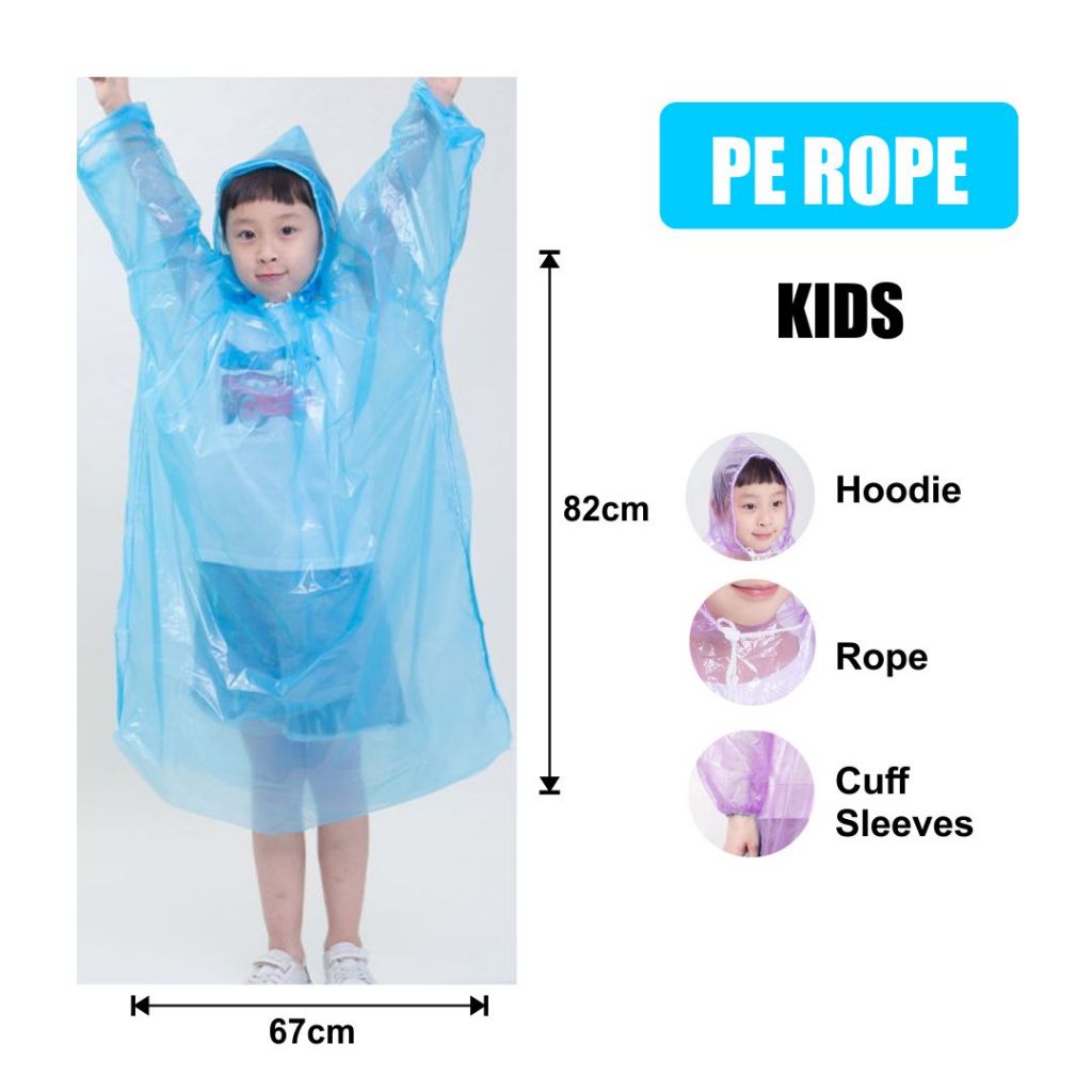 JUNGLEMAN Outdoor Raincoat Disposable Baju Hujan One Time Use Adult Kids Travel Hiking Camping Baju Hujan Motor Shopee Malaysia