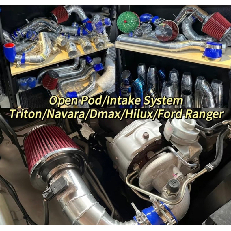 INTAKE/OPEN POD SYSTEM 4X4 TRITON/HILUX/DMAX/NAVARA/FORD RANGER Rem ...
