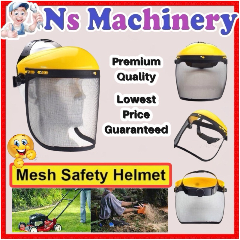 Full Face Mask Protective Visor Safety Helmet Hat Chainsaw Brush Cutter ...