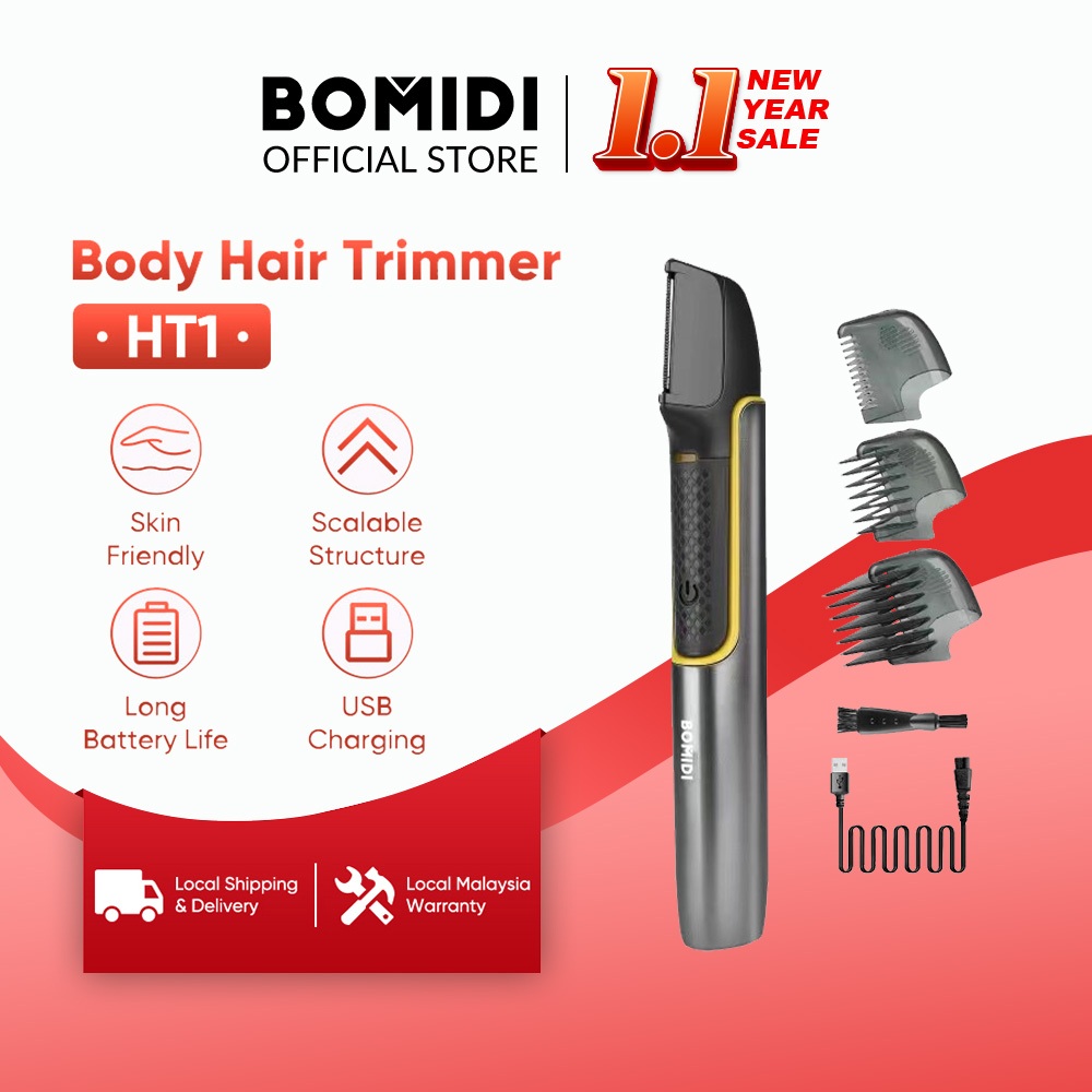 BOMIDI HT1 Multifunctional Shaver Body Hair Trimmer for Men Women